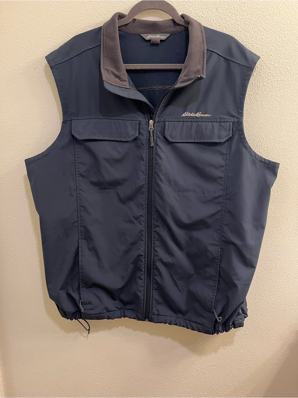 Mens Eddie Bauer/Blue/Full Zip/Soft Shell Vest ~ Size 2XL